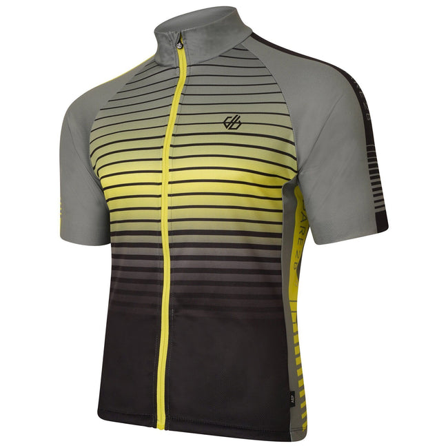 Agave Green - Close up - Dare 2B Mens Virtuous Underlined AEP Short-Sleeved Cycling Jersey