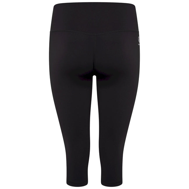 Black - Back - Dare 2B Womens-Ladies Influential Plain Recycled 3-4 Leggings