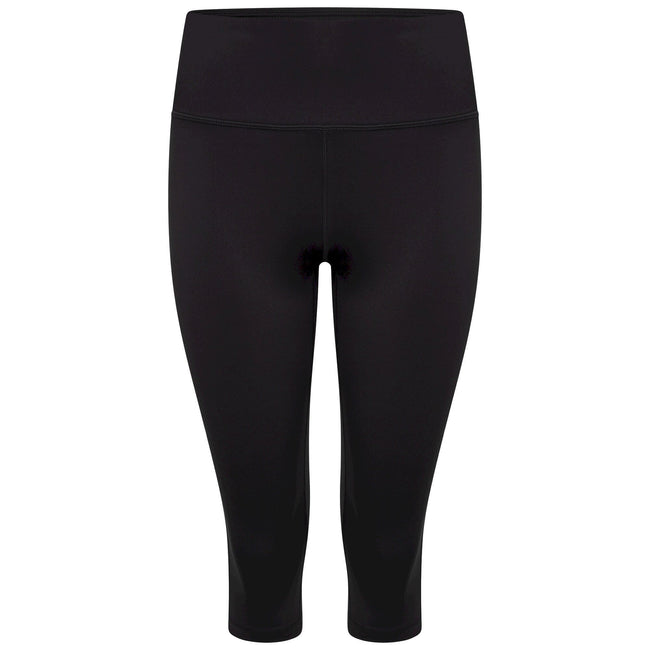 Black - Front - Dare 2B Womens-Ladies Influential Plain Recycled 3-4 Leggings
