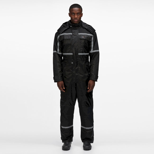 Black - Back - Regatta Professional Mens Waterproof Overalls