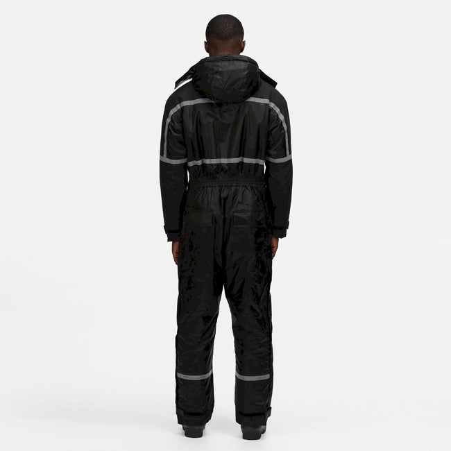 Black - Side - Regatta Professional Mens Waterproof Overalls