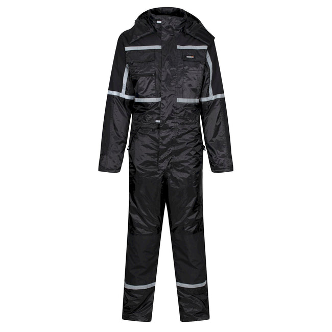 Black - Front - Regatta Professional Mens Waterproof Overalls