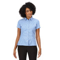 Sonic Blue - Back - Regatta Womens-Ladies Mindano VI Ditsy Print Shirt