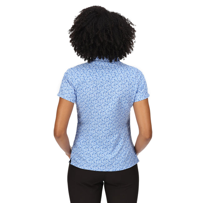Sonic Blue - Side - Regatta Womens-Ladies Mindano VI Ditsy Print Shirt