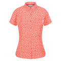 Fusion Coral - Front - Regatta Womens-Ladies Mindano VI Ditsy Print Shirt