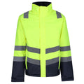 Yellow-Navy - Front - Regatta Professional Mens High-Vis Bomber Jacket