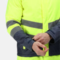 Yellow-Navy - Close up - Regatta Mens High-Vis Insulated Jacket