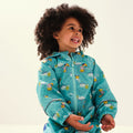 Aruba Blue - Side - Regatta Childrens-Kids Pobble Peppa Pig Clouds Waterproof Puddle Suit