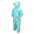 Aruba Blue - Pack Shot - Regatta Childrens-Kids Pobble Peppa Pig Clouds Waterproof Puddle Suit