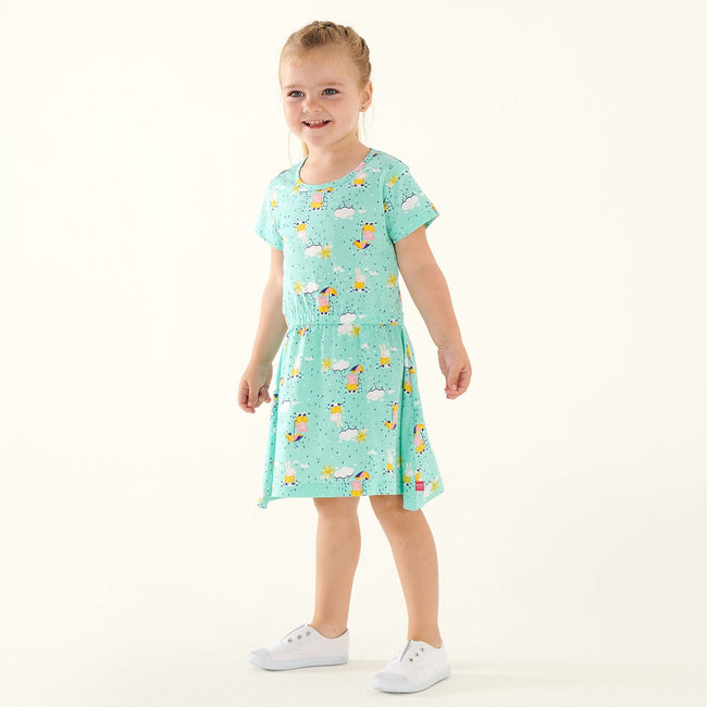 Aruba Blue - Side - Regatta Baby Girls Peppa Pig Clouds Casual Dress
