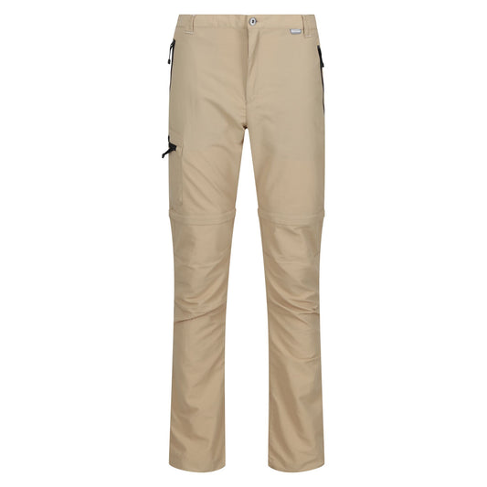 Oat - Front - Regatta Mens Leesville II Zip-Off Trousers