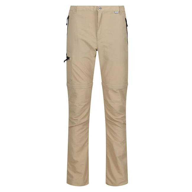 Oat - Front - Regatta Mens Leesville II Zip-Off Trousers