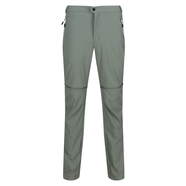 Agave Green - Front - Regatta Mens Mountain Zip-Off Trousers