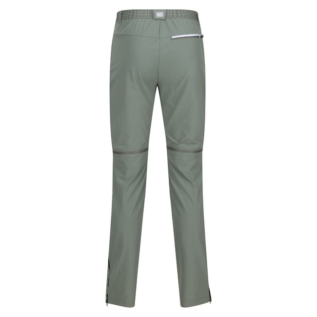 Agave Green - Back - Regatta Mens Mountain Zip-Off Trousers