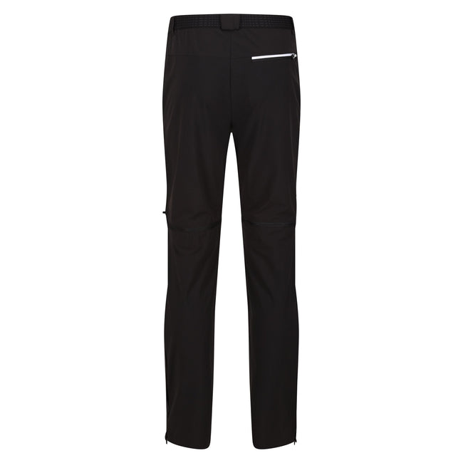 Black-Ash - Back - Regatta Mens Mountain Zip-Off Trousers