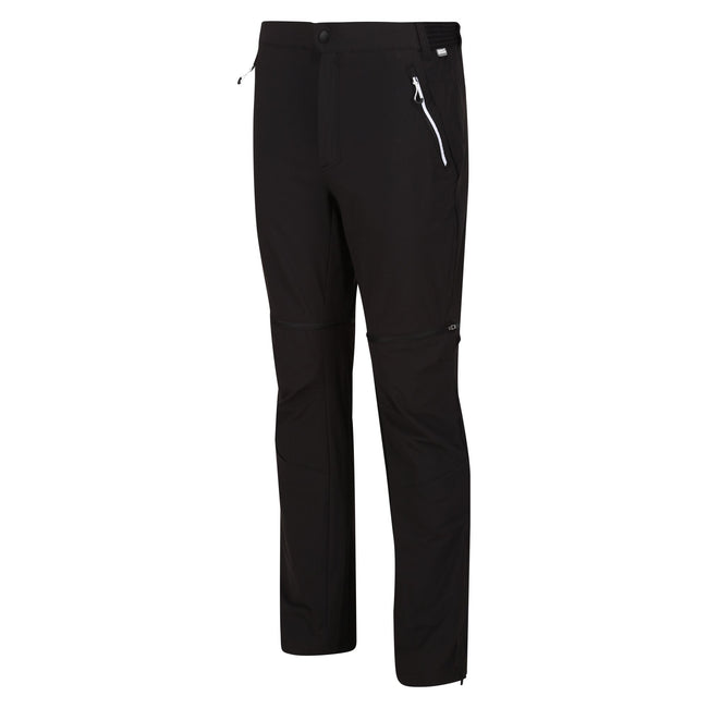 Black-Ash - Side - Regatta Mens Mountain Zip-Off Trousers