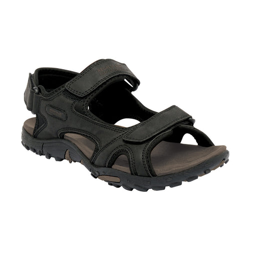 Black - Front - Regatta Great Outdoors Mens Haris Sandals