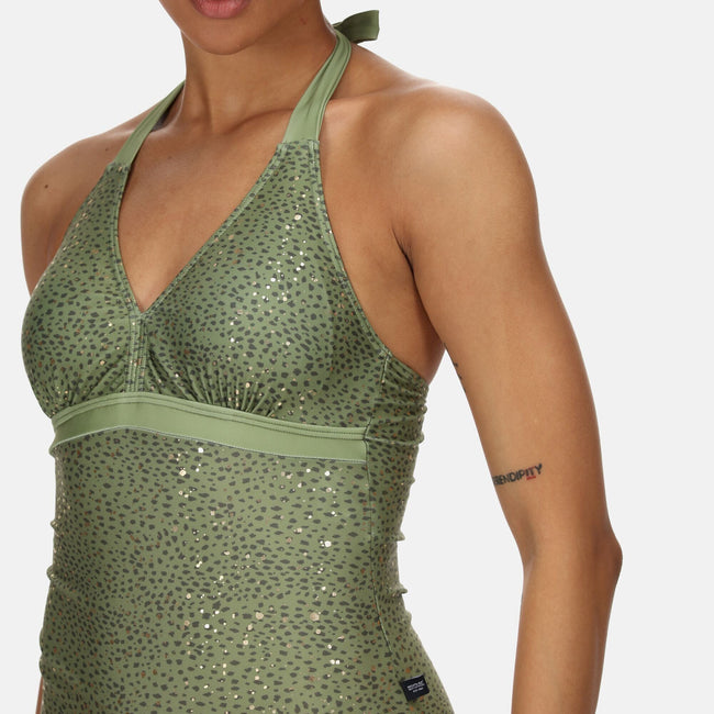 Green Fields - Lifestyle - Regatta Womens-Ladies Flavia Abstract One Piece Swimsuit