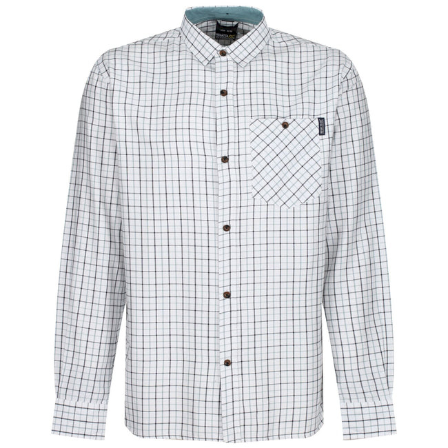 White-Blue - Front - Regatta Professional Mens Checked Shirt