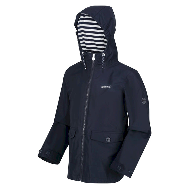 Navy - Close up - Regatta Childrens-Kids Belladonna Waterproof Jacket