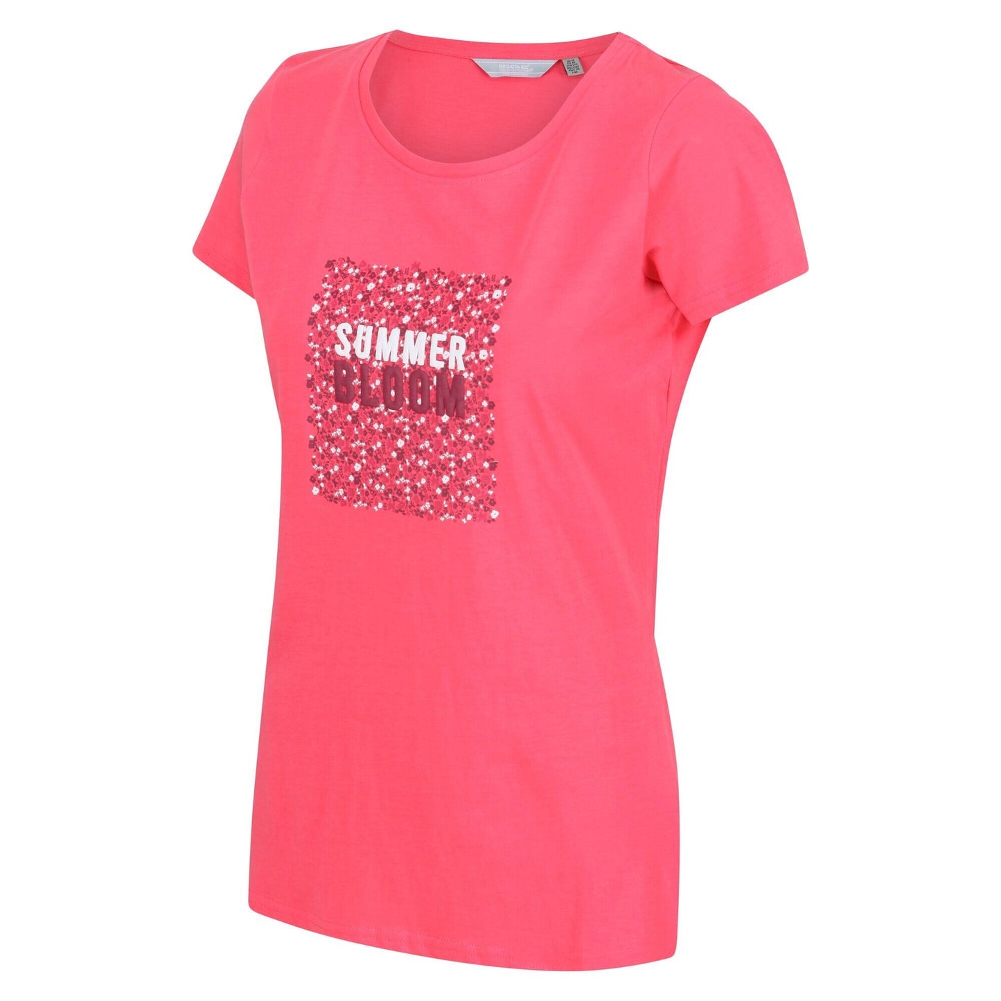 Tropical Pink - Close up - Regatta Womens-Ladies Breezed II Floral T-Shirt