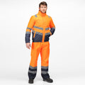 Orange-Navy - Lifestyle - Regatta Professional Mens Waterproof Hi-Vis Jacket