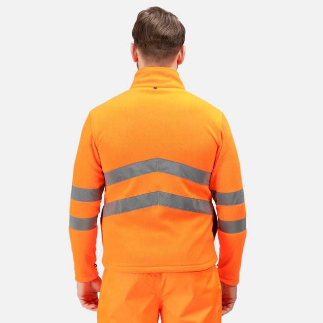 Orange-Navy - Side - Regatta Professional Mens 3 in 1 Hi-Vis Jacket