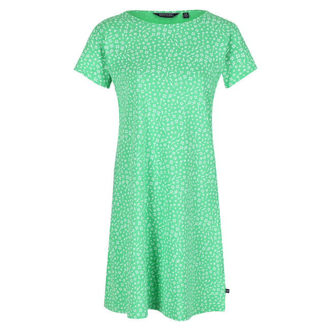 Vibrant Green - Front - Regatta Womens-Ladies Balia Ditsy Print Swing Dress