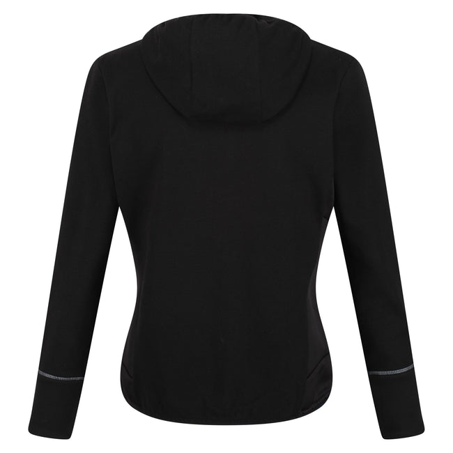 Black - Lifestyle - Regatta Womens-Ladies Textured Fleece Full Zip Hoodie