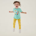 Maize Yellow-Navy - Back - Regatta Childrens-Kids Daisy Peppa Pig Leggings (Pack of 2)