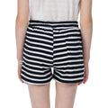 Navy-White - Side - Regatta Childrens-Kids Dayana Towelling Stripe Casual Shorts