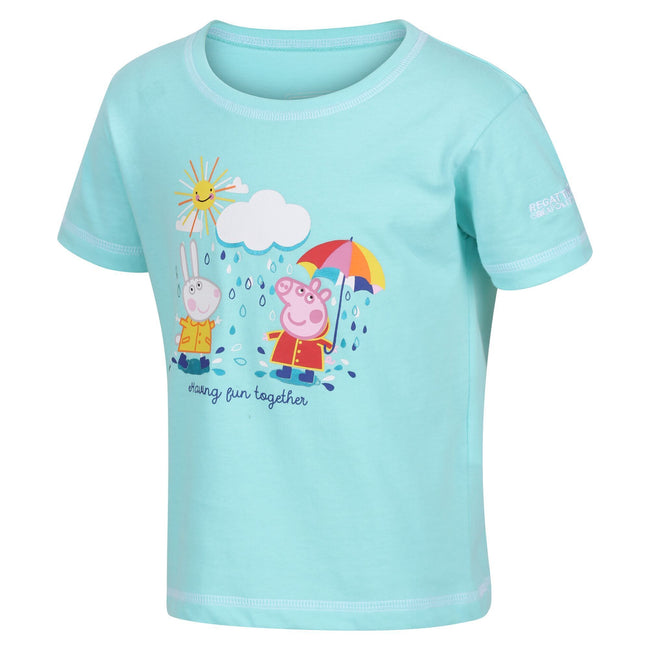 Aruba Blue - Close up - Regatta Childrens-Kids Peppa Pig Printed T-Shirt