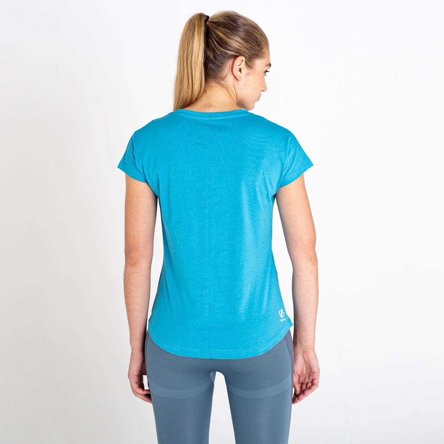 Capri Blue - Close up - Dare 2B Womens-Ladies Moments II Barbell T-Shirt