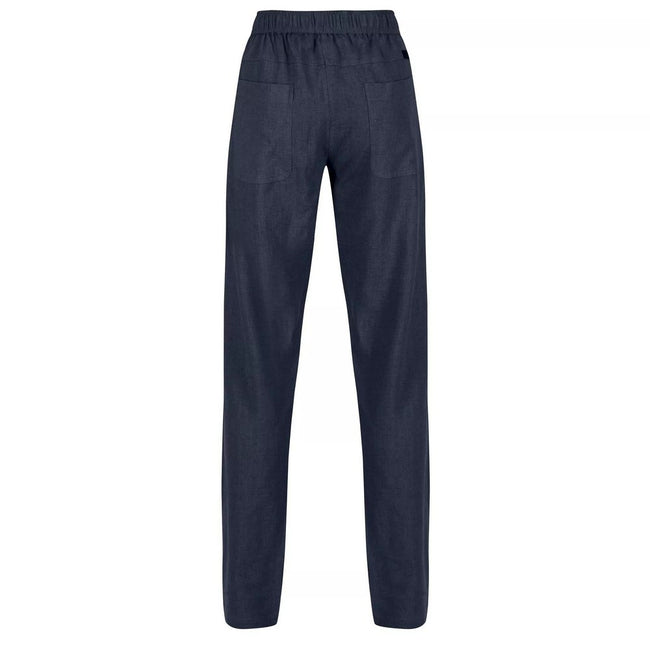 Navy - Back - Regatta Womens-Ladies Maida Linen Trousers