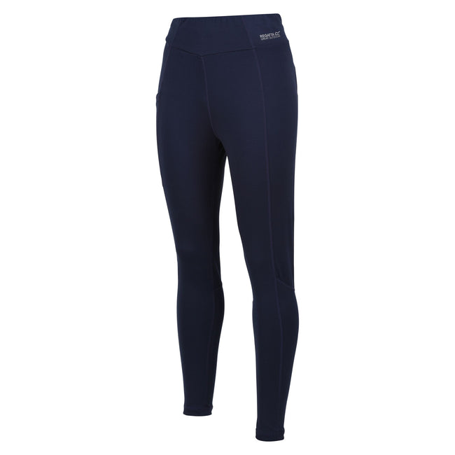 Navy - Side - Regatta Womens-Ladies Holeen II Leggings