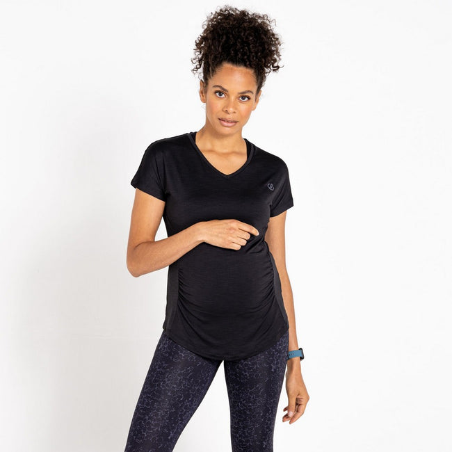 Black - Pack Shot - Dare 2B Womens-Ladies Vigilant Maternity T-Shirt
