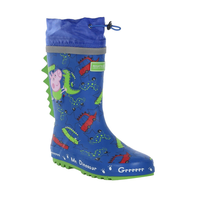 Imperial Blue - Back - Regatta Childrens-Kids Puddle Peppa Pig Wellington Boots