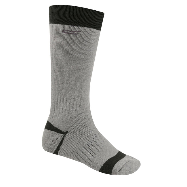 Dark Steel - Front - Regatta Great Outdoors Mens Two Tone Wellington Boot Socks (1 Pair)