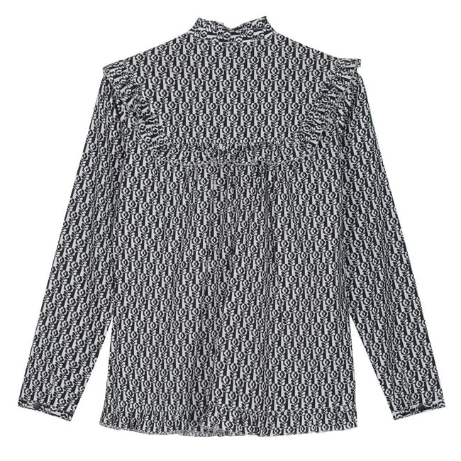 Vase Black - Back - Regatta Womens-Ladies Orla Kiely Stem Print Ruffles Blouse
