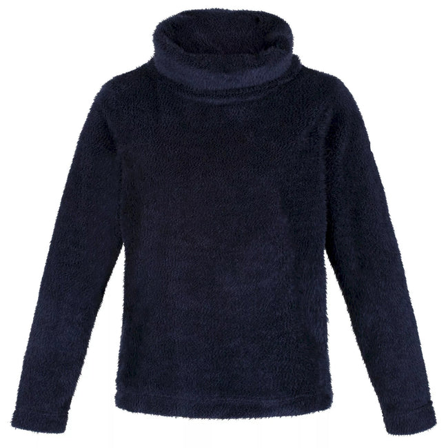 Navy - Side - Regatta Womens-Ladies Hedda Cowl Neck Fleece Top