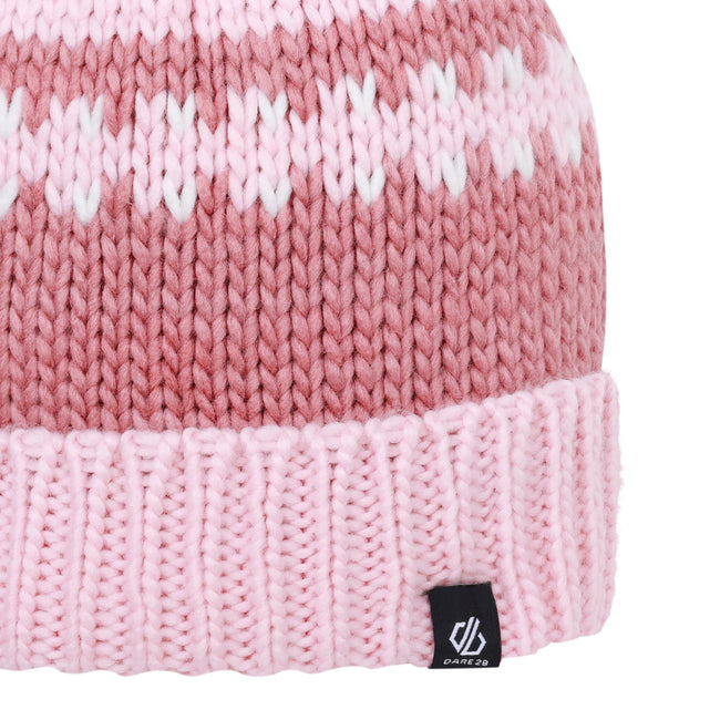 Dusty Rose-Crystal Rose - Side - Dare 2B Childrens-Kids Boffin II Bobble Beanie