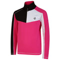 Pure Pink-Black - Side - Dare 2B Childrens-Kids Formate II Base Layer Top