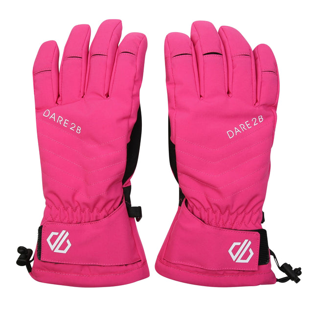 Pure Pink - Front - Dare 2B Womens-Ladies Charisma II Ski Gloves