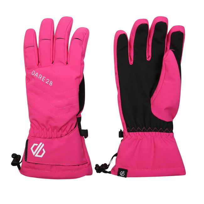 Pure Pink - Side - Dare 2B Womens-Ladies Charisma II Ski Gloves