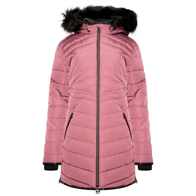 Mesa Rose - Front - Dare 2B Womens-Ladies Striking III Long Length Padded Jacket