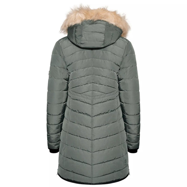 Duck Green - Back - Dare 2B Womens-Ladies Striking III Long Length Padded Jacket