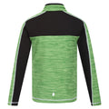Jasmine Green-Black - Back - Regatta Childrens-Kids Hewley Recycled Half Zip Fleece Top
