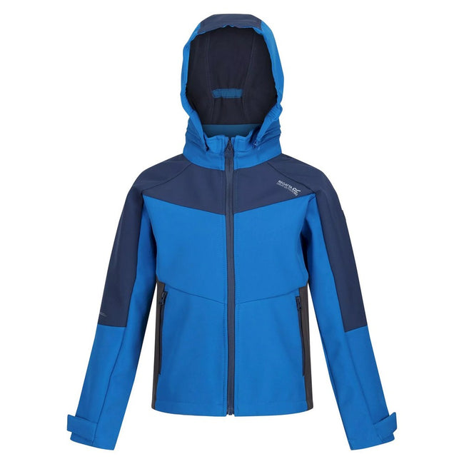 Violet-Amaranth Haze - Front - Regatta Childrens-Kids Eastcott II Soft Shell Jacket