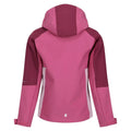 Violet-Amaranth Haze - Back - Regatta Childrens-Kids Eastcott II Soft Shell Jacket