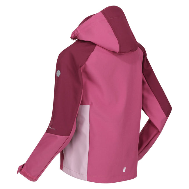 Violet-Amaranth Haze - Side - Regatta Childrens-Kids Eastcott II Soft Shell Jacket